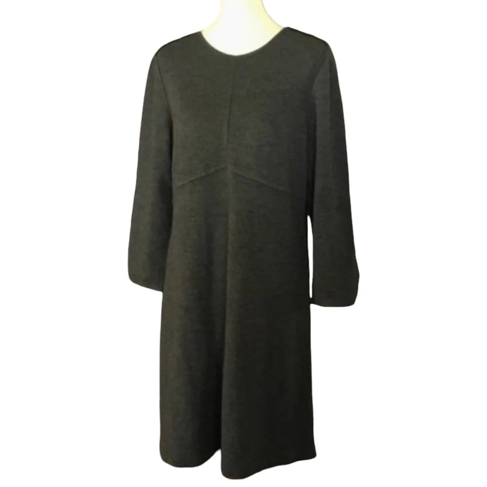 Tory Burch Vienna Gray Wool Long Sleeve Dress Size XS
